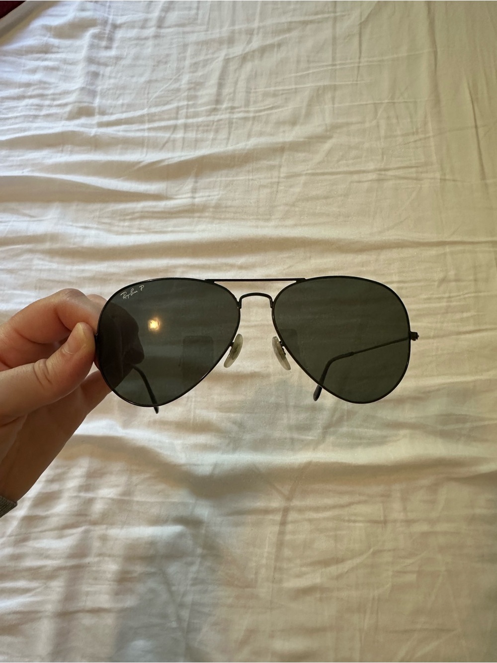 Ray-Ban Aviator Sunglasses - Black Frame, Polarized